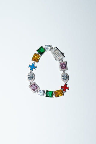 Pulseira Multi-Jóias com Cruzes